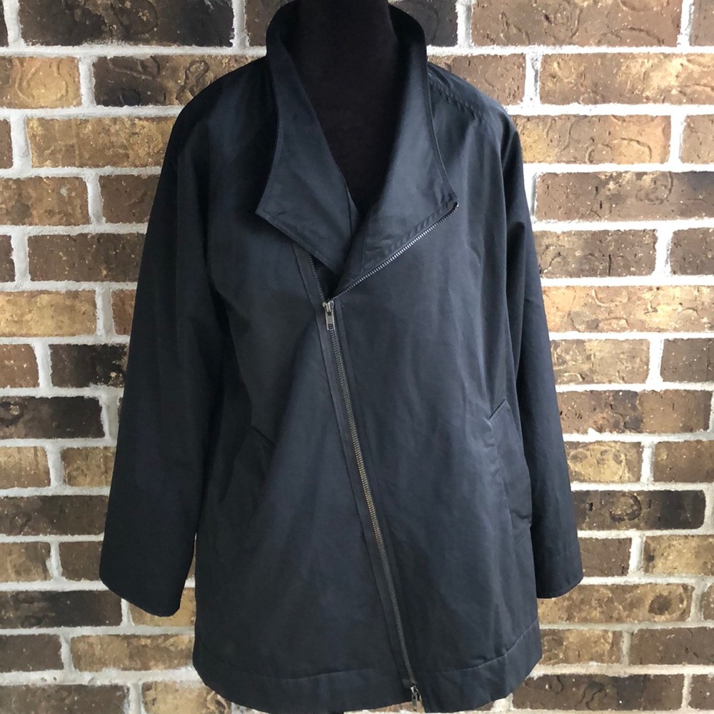 Eileen Fisher Womens Spring Asymmetrical Fleece Lining